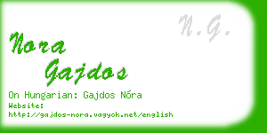 nora gajdos business card