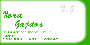 nora gajdos business card